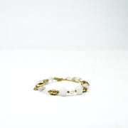 Rose Quartz Bracelet: Conch, Lotus and Square Charms